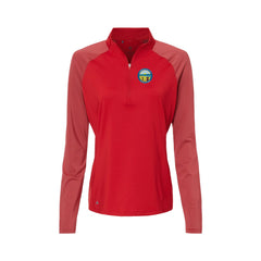 Carroll County - Adidas - Women's Stripe Block Quarter-Zip Pullover
