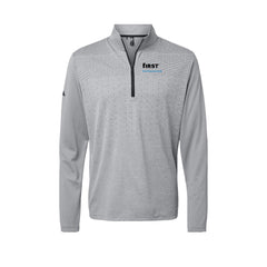 First Financial - Adidas - Heather Block Print Quarter-Zip Pullover