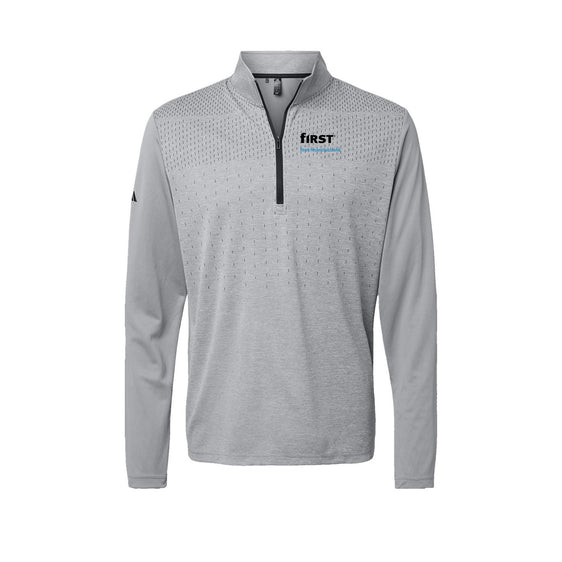 First Financial - Adidas - Heather Block Print Quarter-Zip Pullover