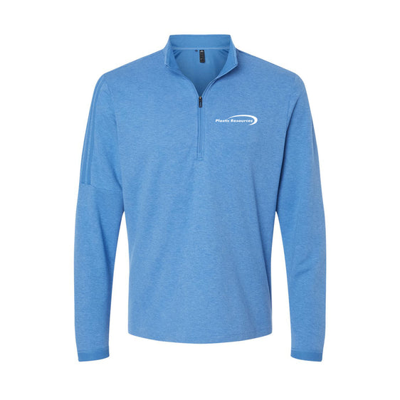 Plastic Resources - Men's 3-Stripes Quarter-Zip Sweater Pullover