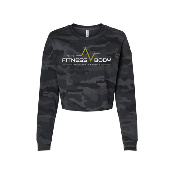 EMS Fitness - Independent Trading Co. - Women's Lightweight Crop Crewneck Sweatshirt