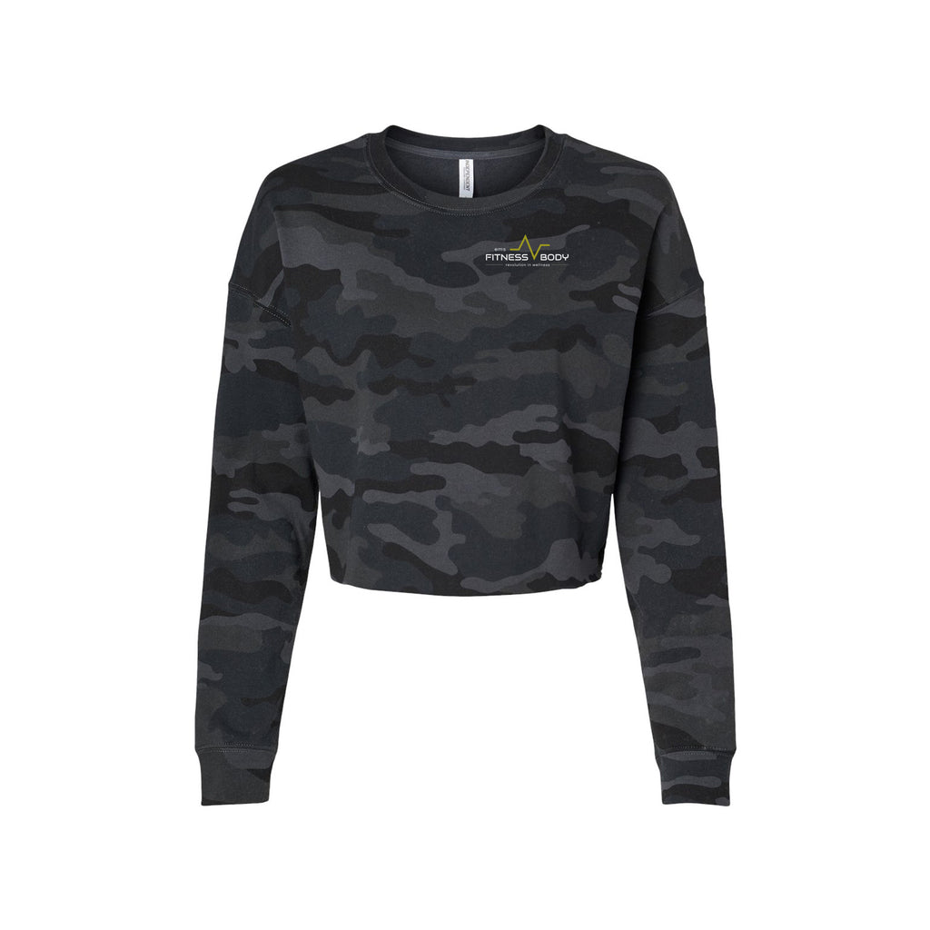 EMS Fitness - Independent Trading Co. - Women's Lightweight Crop Crewneck Sweatshirt