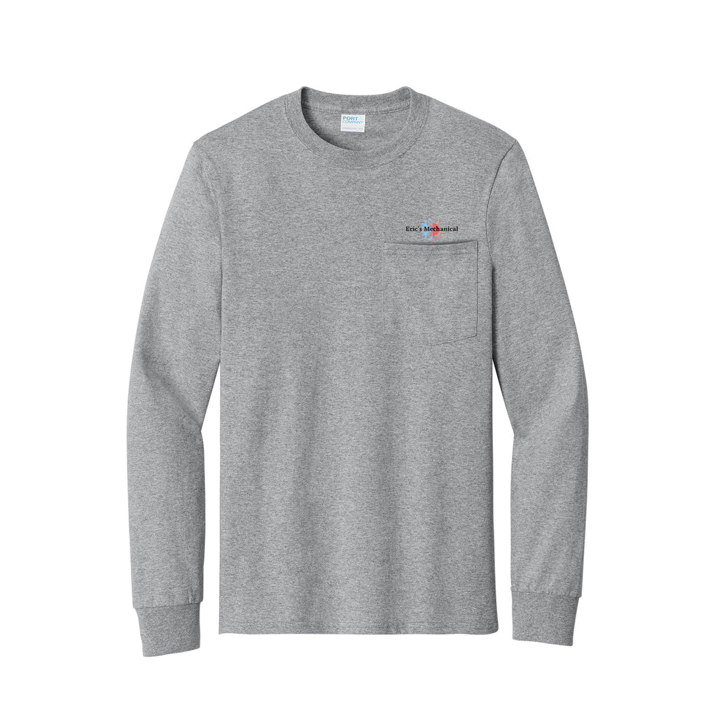 Eric's Mechanical - Port & Co™ Long Sleeve Essential Pocket Tee