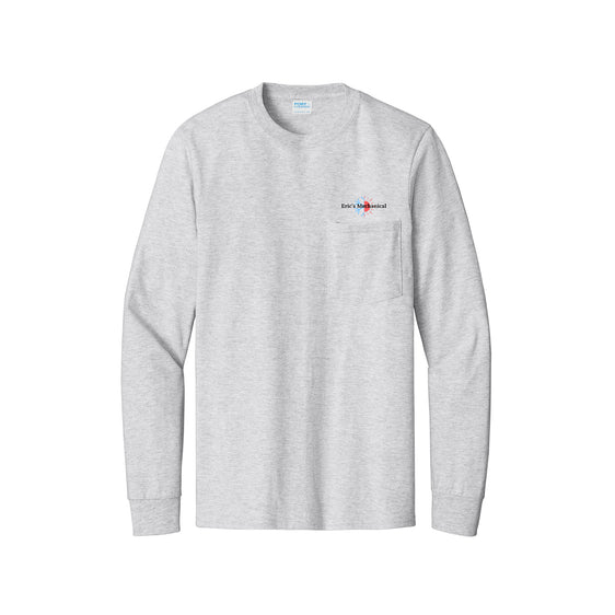 Eric's Mechanical - Port & Co™ Long Sleeve Essential Pocket Tee