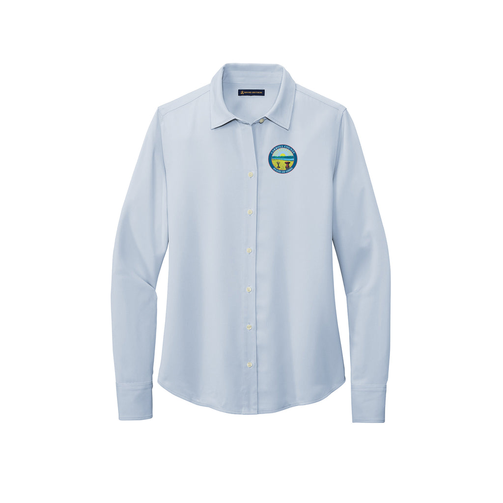 Carroll County - Brooks Brothers® Women’s Full-Button Satin Blouse