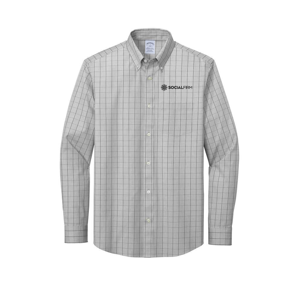 Social Frim - Brooks Brothers® Wrinkle-Free Stretch Patterned Shirt