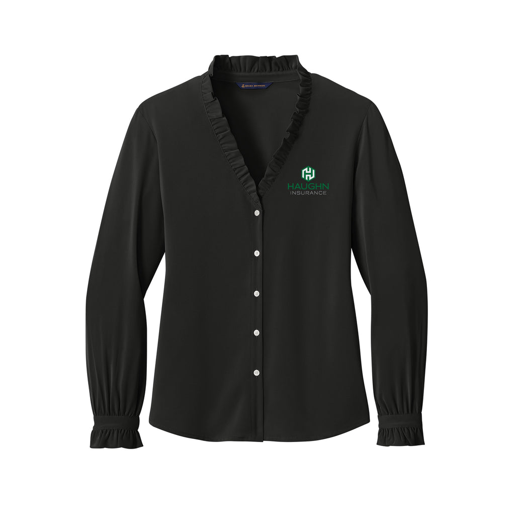 Haughn & Associates - Brooks Brothers® Women’s Long Sleeve Ruffle Collar Blouse