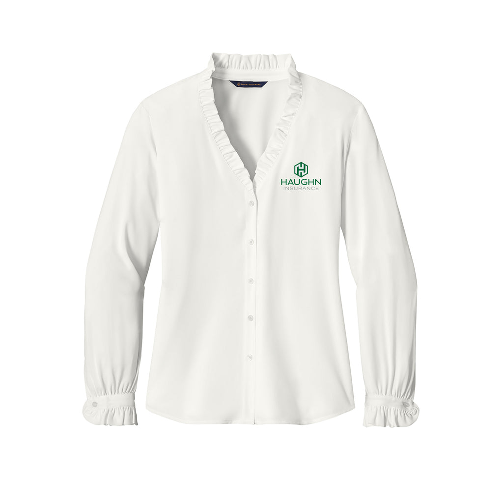 Haughn & Associates - Brooks Brothers® Women’s Long Sleeve Ruffle Collar Blouse