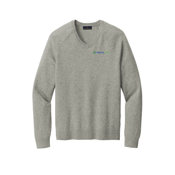 Social Firm - Brooks Brothers® Cotton Stretch V-Neck Sweater