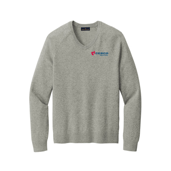 CEBCO - Brooks Brothers® Cotton Stretch V-Neck Sweater