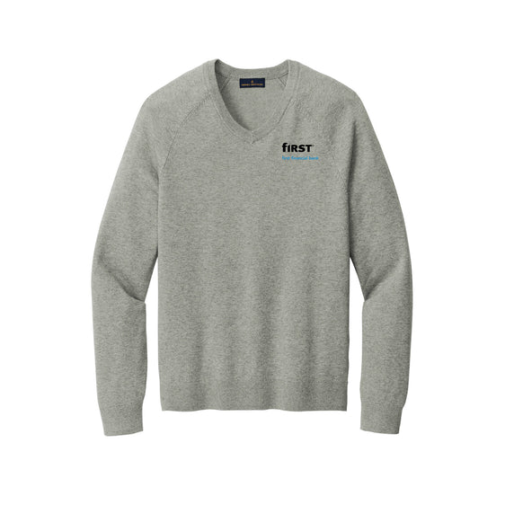 First Financial - Brooks Brothers® Cotton Stretch V-Neck Sweater