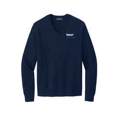 First Financial - Brooks Brothers® Cotton Stretch V-Neck Sweater