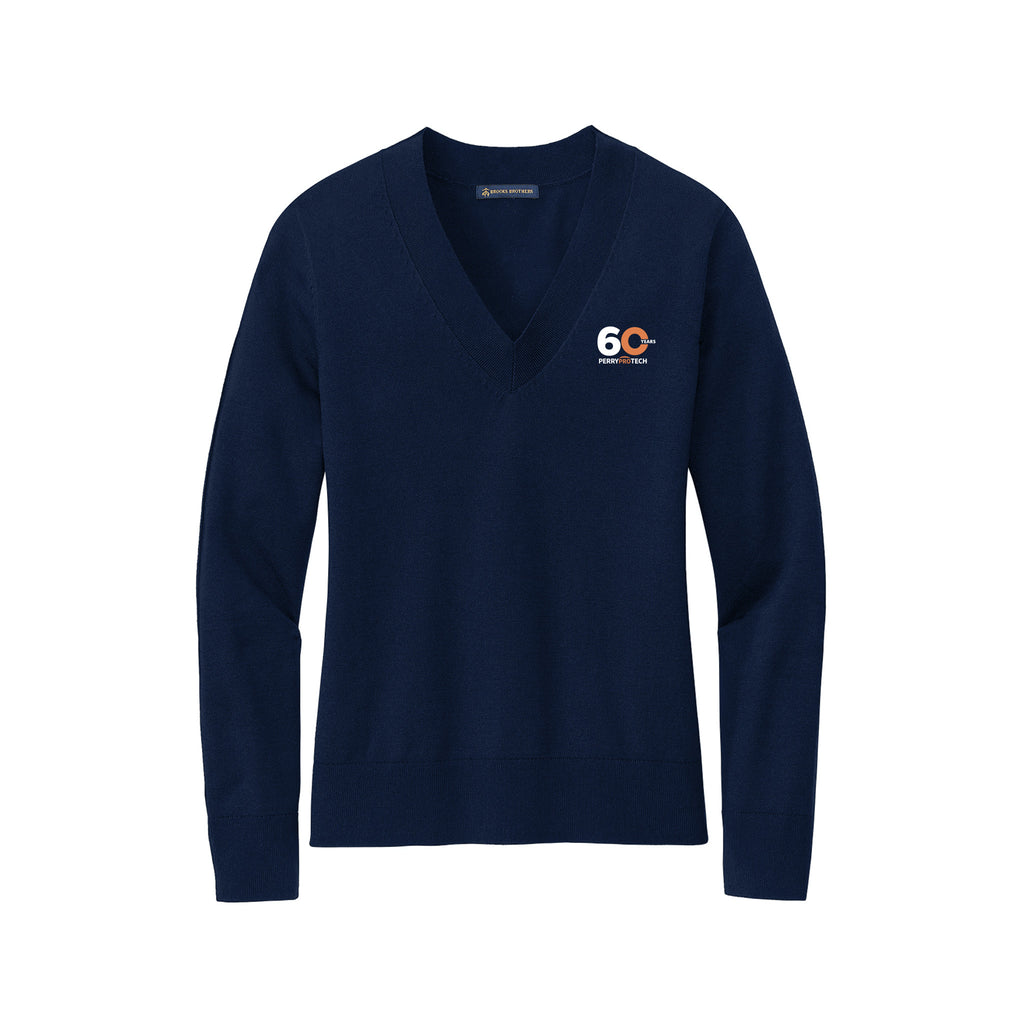 Perry ProTECH 60th Anniversary - Brooks Brothers® Women’s Cotton Stretch V-Neck Sweater