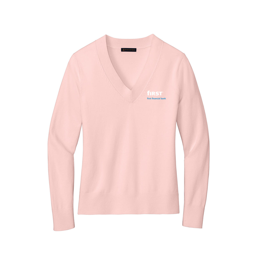 First Financial - Brooks Brothers® Women’s Cotton Stretch V-Neck Sweater