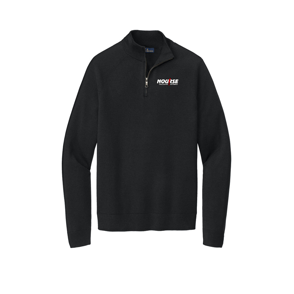 Nourse - Brooks Brothers® Cotton Stretch 1/4-Zip Sweater