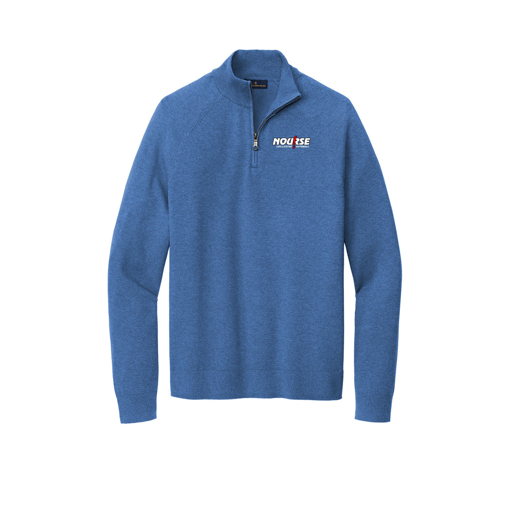 Nourse - Brooks Brothers® Cotton Stretch 1/4-Zip Sweater