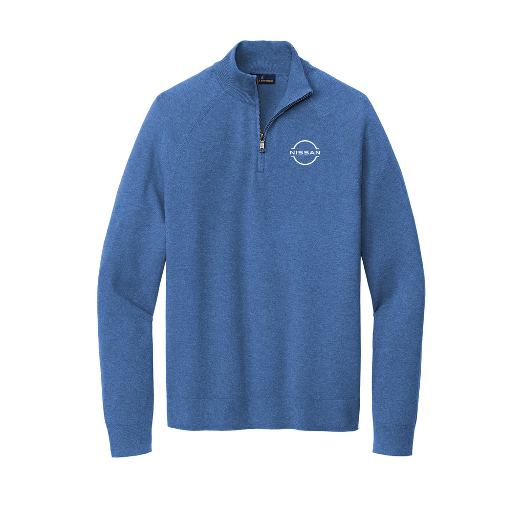 Gray Daniels Auto Family - Brooks Brothers® Cotton Stretch 1/4-Zip Sweater
