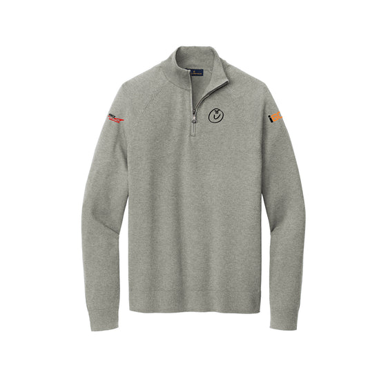 Performance Luxury S - Brooks Brothers® Cotton Stretch 1/4-Zip Sweater