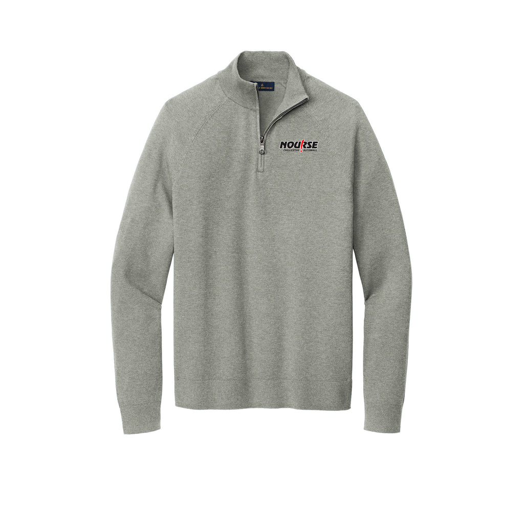 Nourse - Brooks Brothers® Cotton Stretch 1/4-Zip Sweater