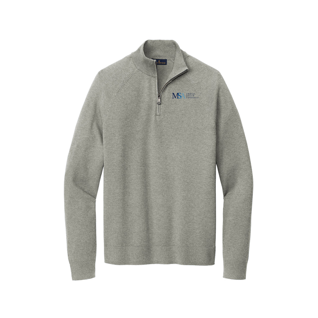 MSA Law Firm - Brooks Brothers® Cotton Stretch 1/4-Zip Sweater