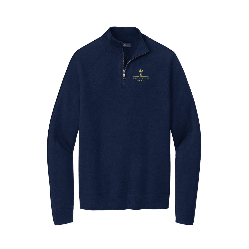 Provision Team - Brooks Brothers® Cotton Stretch 1/4-Zip Sweater