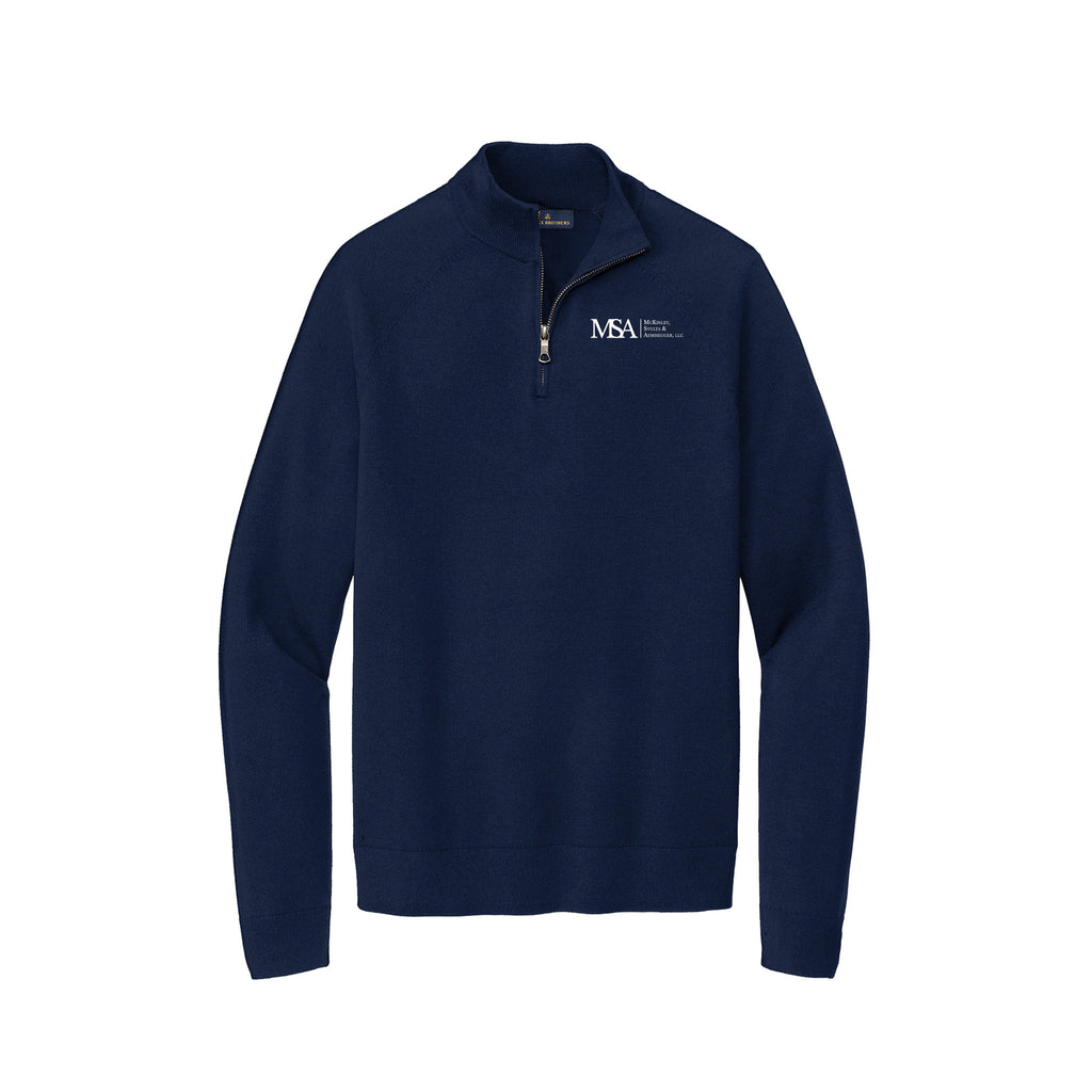 MSA Law Firm - Brooks Brothers® Cotton Stretch 1/4-Zip Sweater