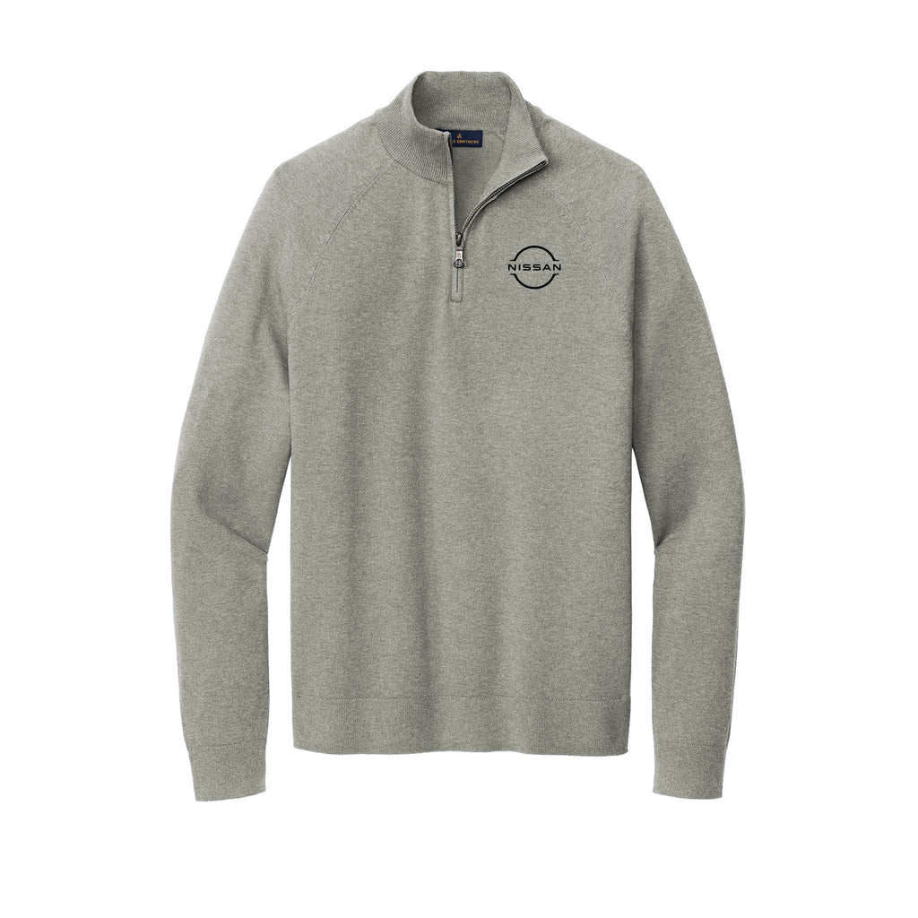 Gray Daniels Auto Family - Brooks Brothers® Cotton Stretch 1/4-Zip Sweater