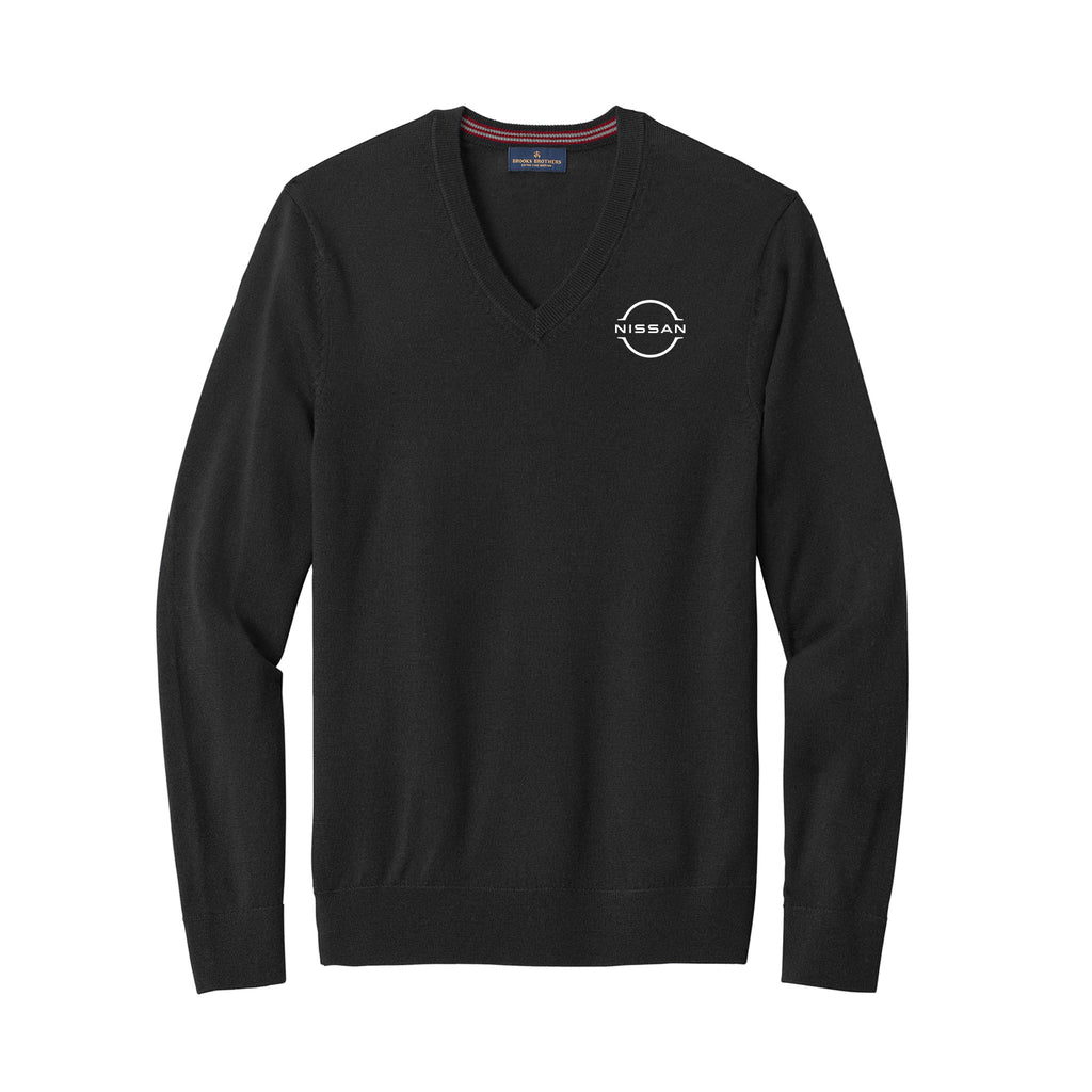 Gray Daniels Auto Family - Brooks Brothers® Washable Merino V-Neck Sweater