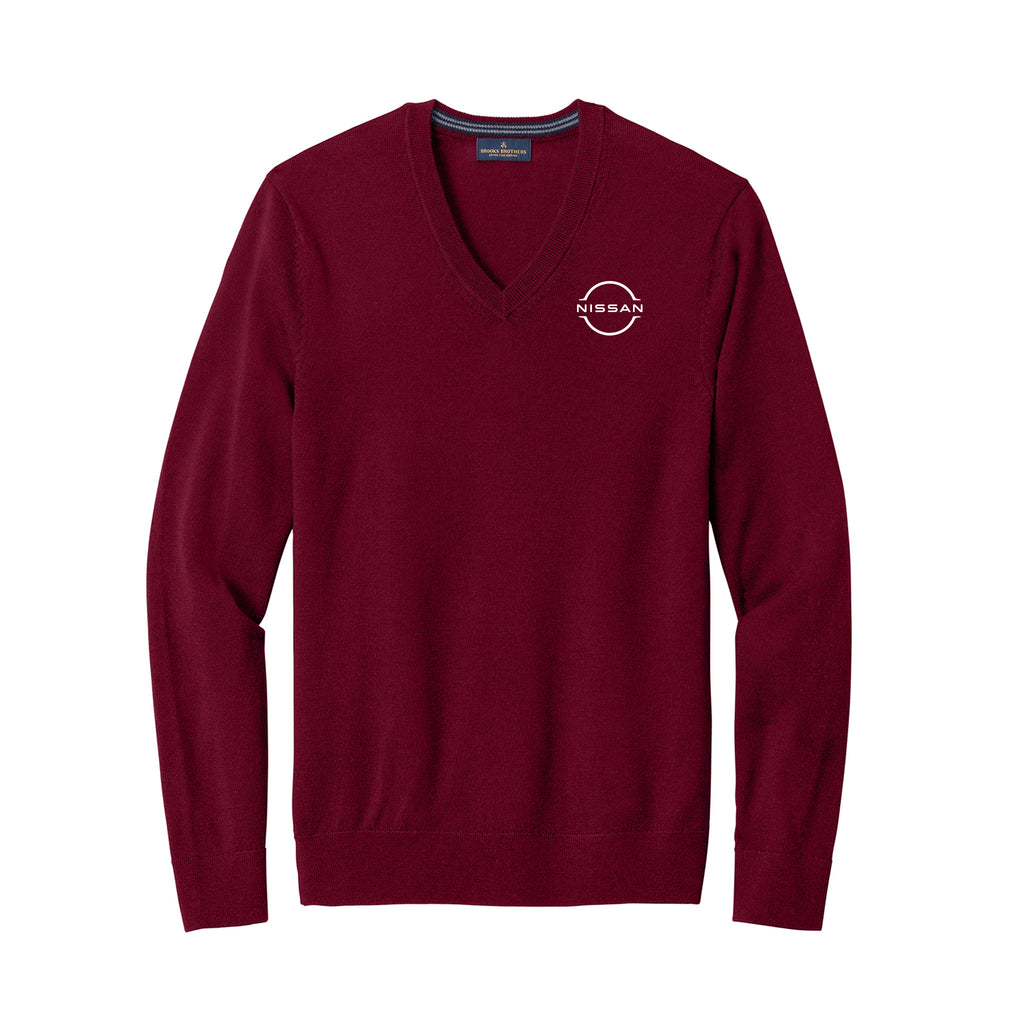Gray Daniels Auto Family - Brooks Brothers® Washable Merino V-Neck Sweater