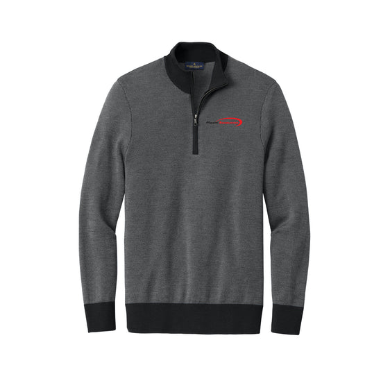 Plastic Resources - Brooks Brothers® Washable Merino Birdseye 1/4-Zip Sweater