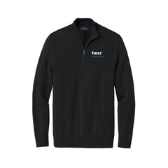 First Financial - Brooks Brothers ® Washable Merino Birdseye 1/4-Zip Sweater