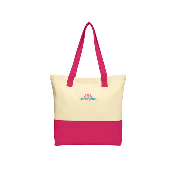 Blend of Gems - Port Authority® Colorblock Cotton Tote