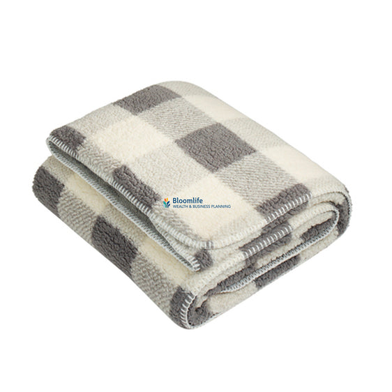 Bloom Life Wealth & Business Planning - Port Authority® Double-Sided Sherpa/Plush Blanket
