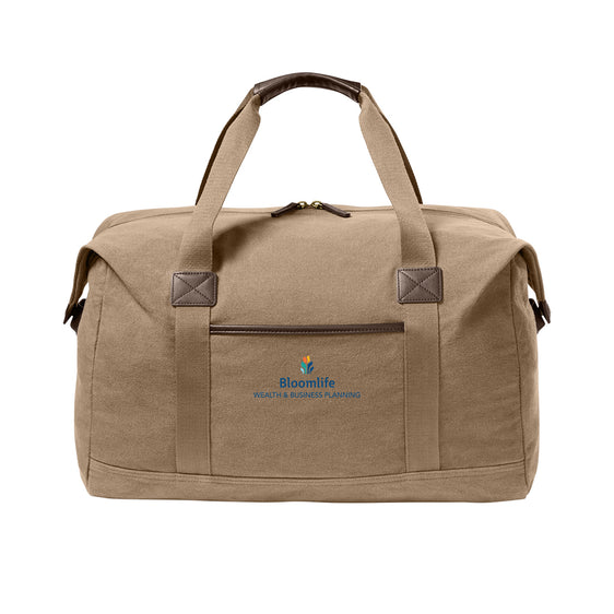 Bloom Life Wealth & Business Planning - Port Authority® Washed Canvas Duffel