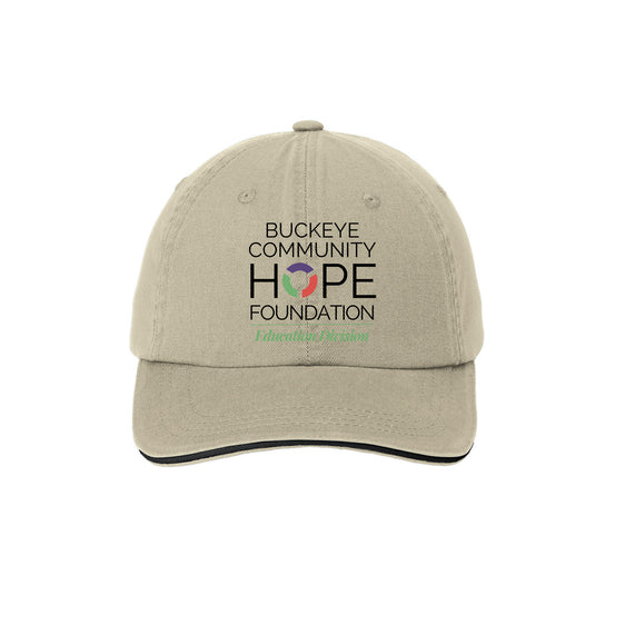 Buckeye Community Hope - Port Authority® Sandwich Bill Cap with Striped Closure