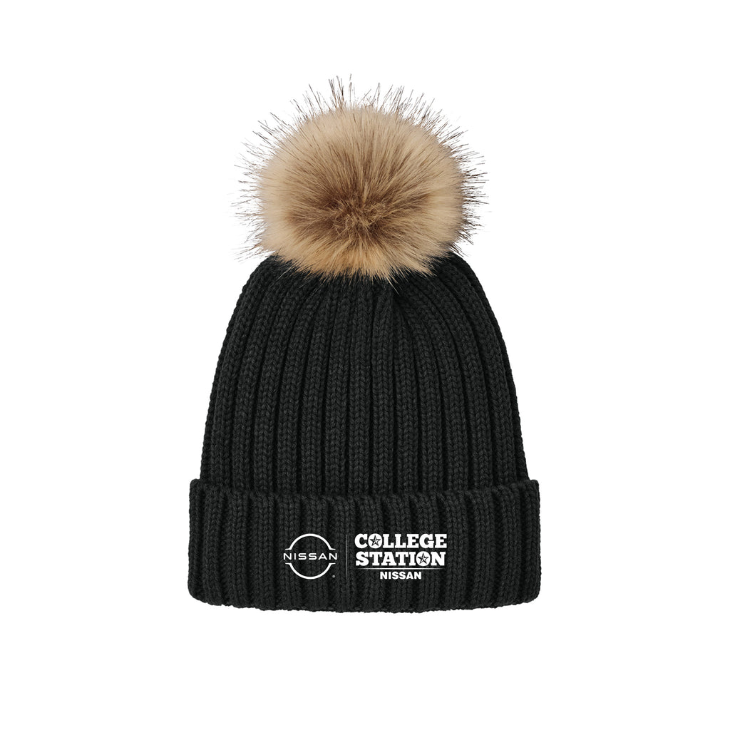 College Station Nissan - Port Authority® Faux Fur Pom Beanie