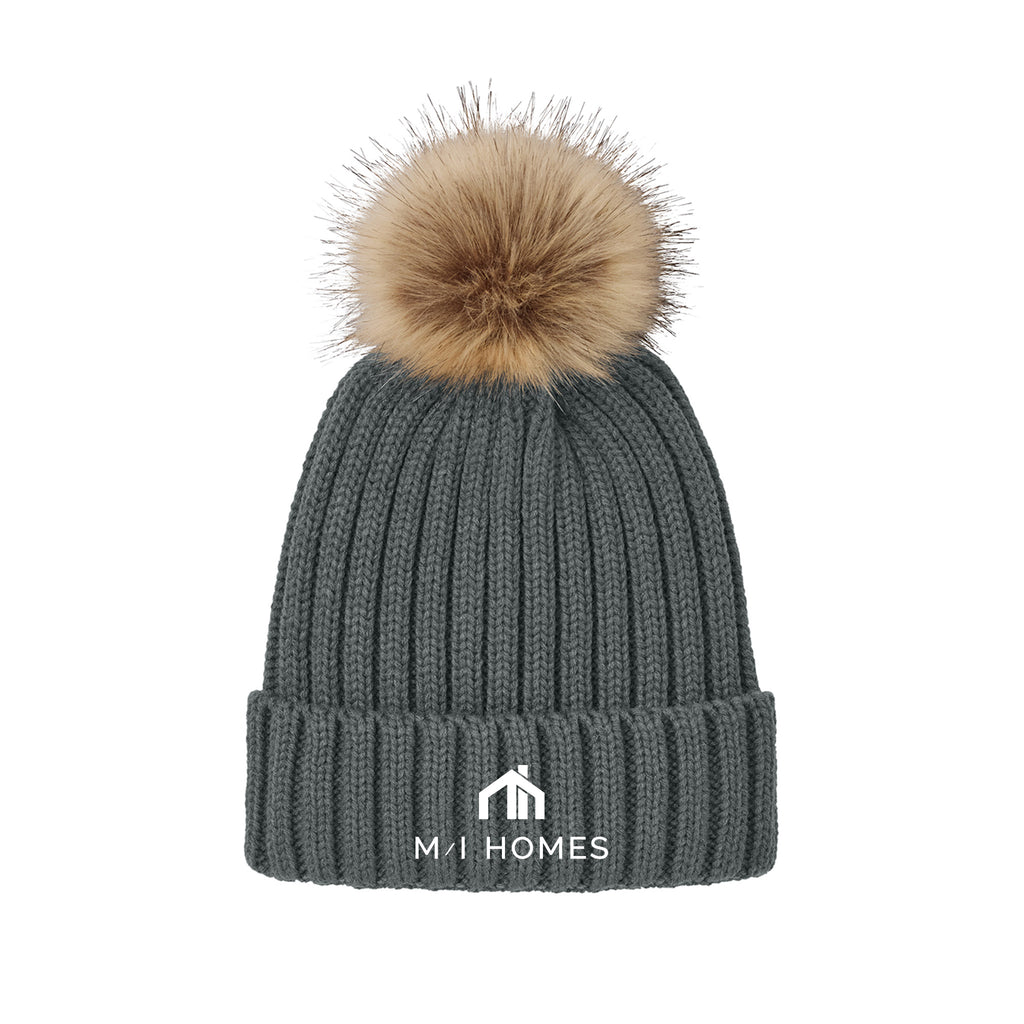 M/I Homes - Port Authority® Faux Fur Pom Beanie