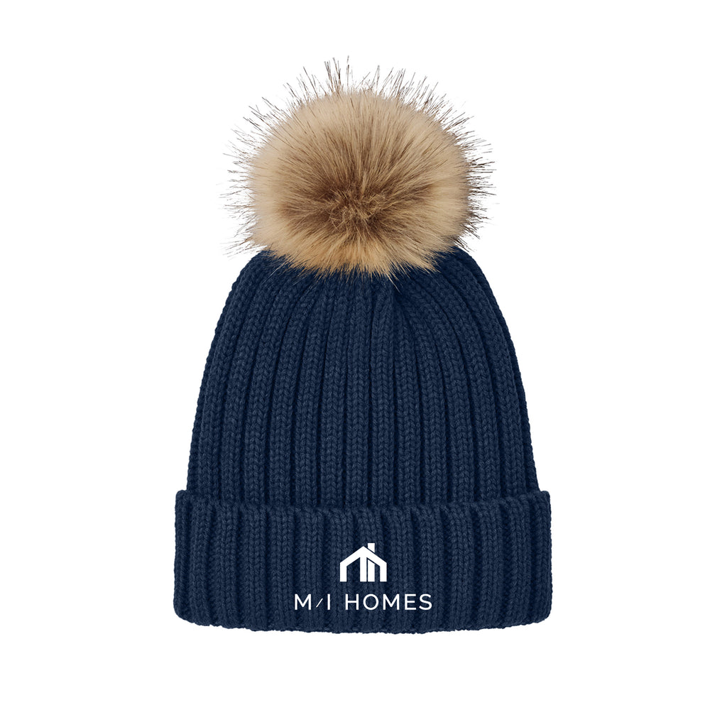 M/I Homes - Port Authority® Faux Fur Pom Beanie