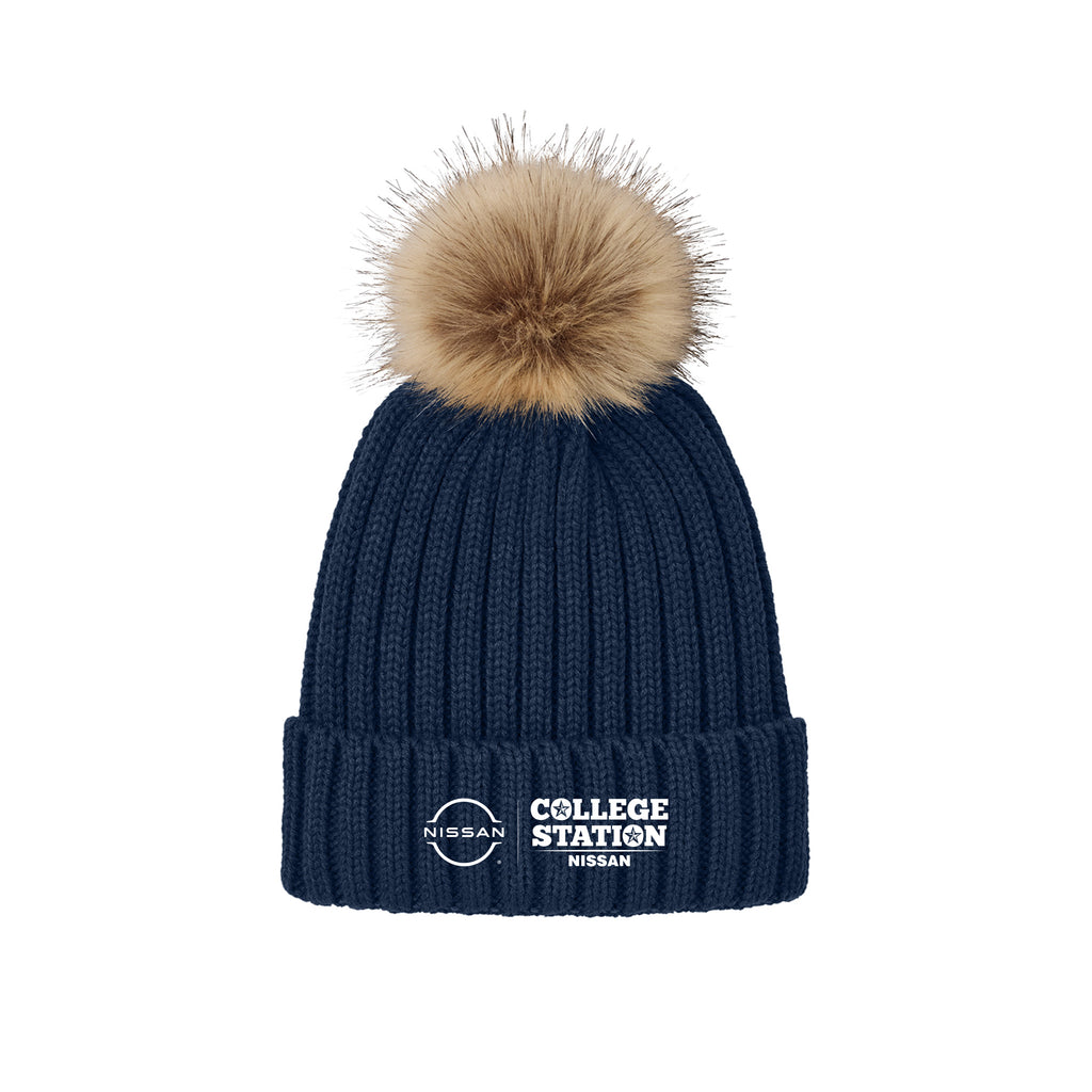 College Station Nissan - Port Authority® Faux Fur Pom Beanie