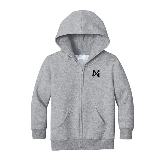 New Way - Port & Co™ Toddler Core Fleece Full-Zip Hooded Sweatshirt