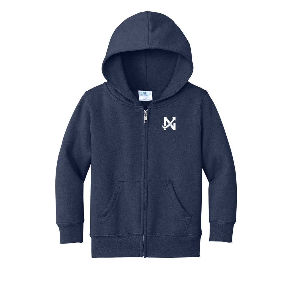 New Way - Port & Co™ Toddler Core Fleece Full-Zip Hooded Sweatshirt