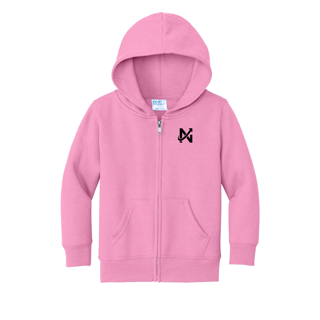 New Way - Port & Co™ Toddler Core Fleece Full-Zip Hooded Sweatshirt