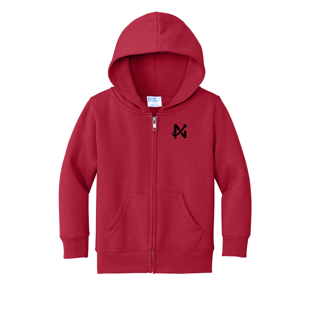 New Way - Port & Co™ Toddler Core Fleece Full-Zip Hooded Sweatshirt