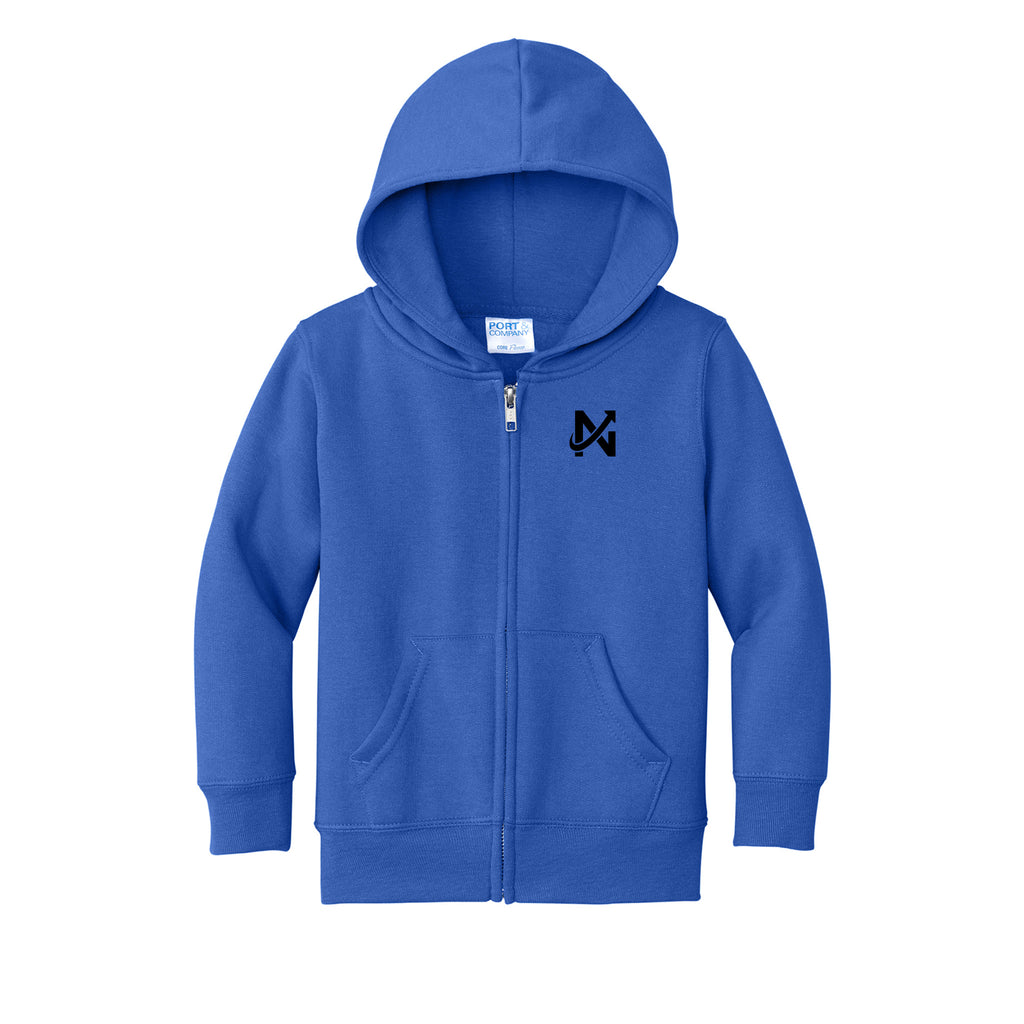 New Way - Port & Co™ Toddler Core Fleece Full-Zip Hooded Sweatshirt