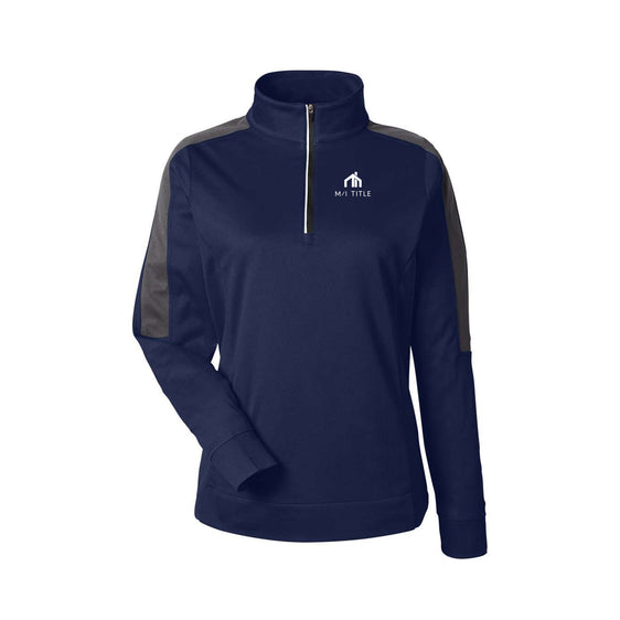 M/I Title - Women's Market Snag Protect Mesh Colorblock Quarter-Zip Pullover