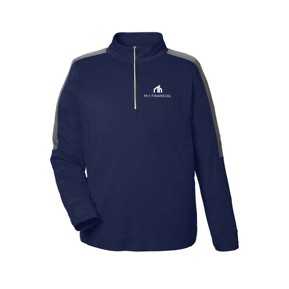 M/I Financial - Men's Market Snag Protect Mesh Colorblock Quarter-Zip Pullover
