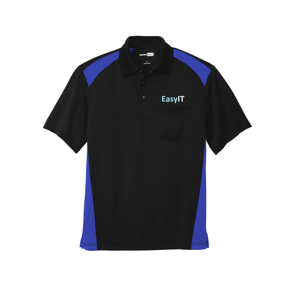 Easy IT - CornerStone® Select Snag-Proof Two Way Colorblock Pocket Polo