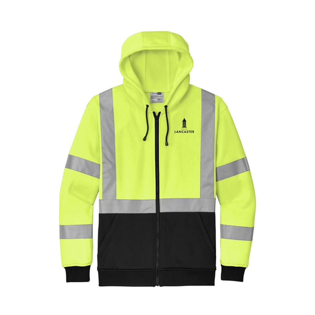 City of Lancaster - CornerStone® ANSI 107 Class 3 Heavy-Duty Fleece Full-Zip Hoodie