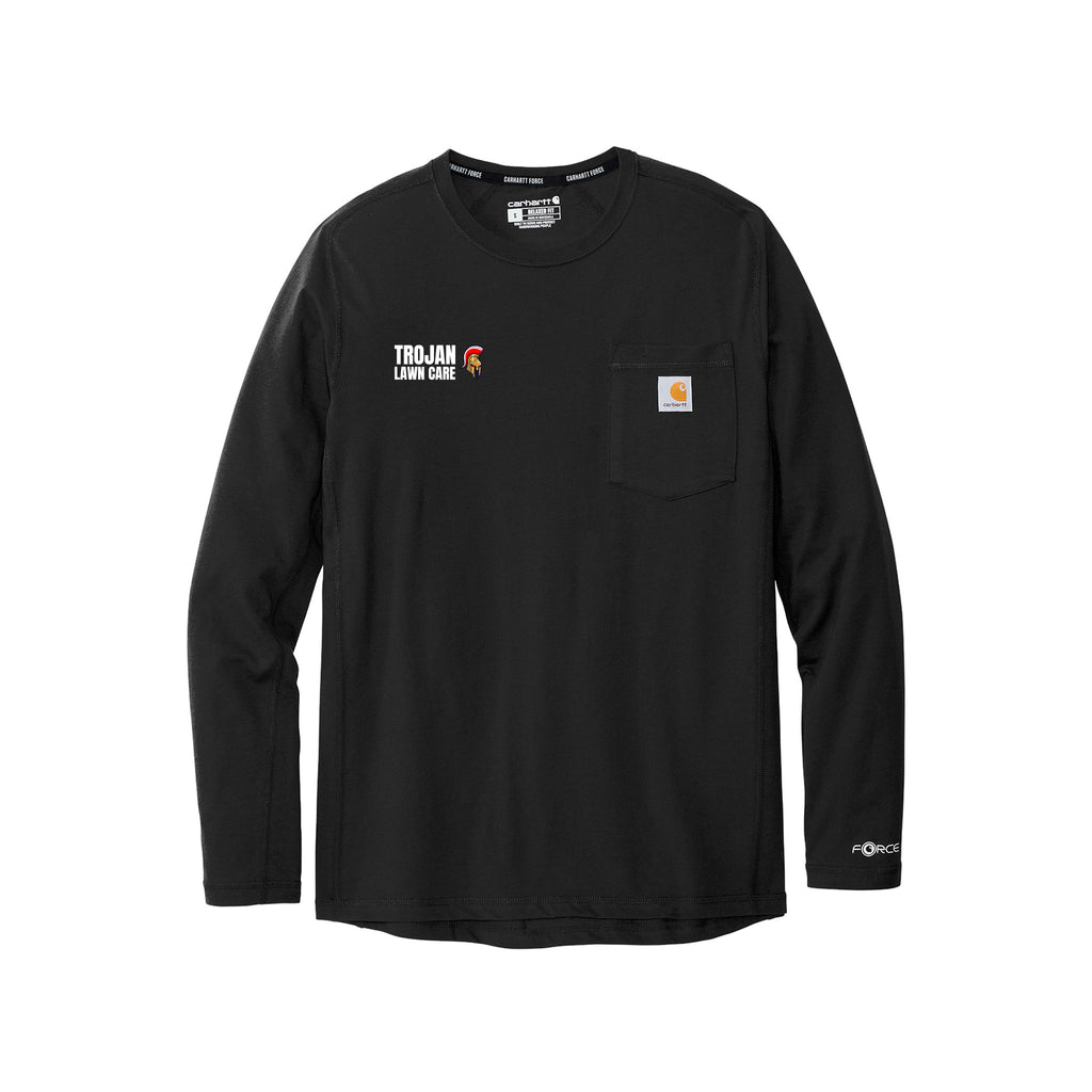 Trojan Lawn Care - Carhartt Force® Long Sleeve Pocket T-Shirt