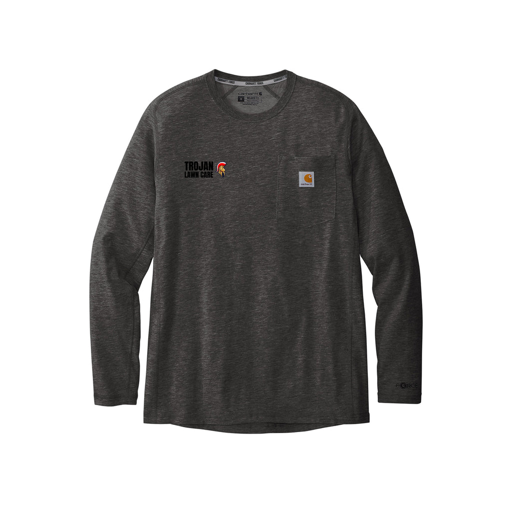 Trojan Lawn Care - Carhartt Force® Long Sleeve Pocket T-Shirt